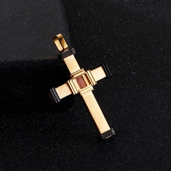 CORRENTE CRUCIFIXO AÇO INOX E MADEIRA - Pulseiras e Acessórios Masculino | Sr Lordre