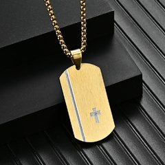 Colar Masculino Tag Aço Inoxidável Premium - loja online