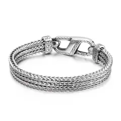 Bracelete Masculino Aço Inox Fecho Gancho Premium - comprar online