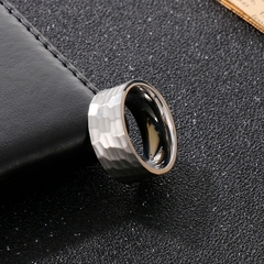 Anel Masculino Pódio Aço Inox e Zircônia 10mm - loja online