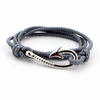 Pulseira Masculina Anzol De Corda Náutica