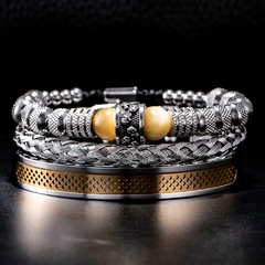 Kit de Pulseira Masculina Imperio Aço Inox Premium na internet