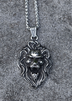 Colar Masculino Leão Viking Aço Inox - Pulseiras e Acessórios Masculino | Sr Lordre