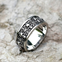 Anel Masculino Caveira Gods de Aço Inox - Pulseiras e Acessórios Masculino | Sr Lordre