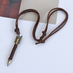 Colar Masculino Seta Couro Legitimo Vintage - loja online