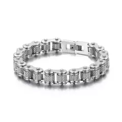 Pulseira Masculina Corrente Rock Aço Inoxidável - loja online