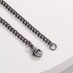Colar Masculino Tag Duplo Aço inoxidável na internet