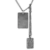 Colar Masculino Tag Duplo Aço inoxidável