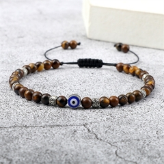 Pulseira Masculina Olho Grego de Pedra Natural 4mm - Pulseiras e Acessórios Masculino | Sr Lordre