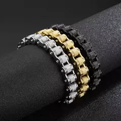 Pulseira Masculina Corrente Rock Aço Inoxidável na internet
