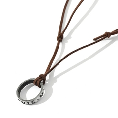 Colar Masculino Uncharted Nathan Drake Cosplay Couro