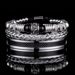 Imagem do Kit de Pulseira Masculina Imperio Aço Inox Premium