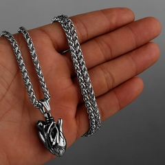 Colar Masculino Coração Aço Inox 60cm - loja online