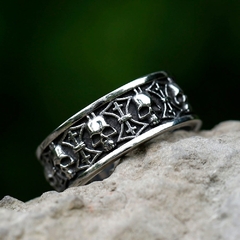 Imagem do Anel Masculino Caveira Gods de Aço Inox