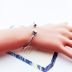 Bracelete Masculino Caveira Prata 925 - comprar online