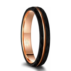Anel Black Martelado de Tungstênio Confort Premium na internet