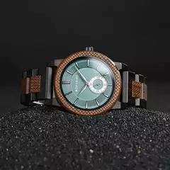 Relógio Masculino Funcional Casual Madeira Premium