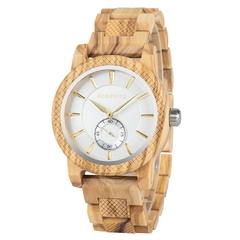 Relógio Masculino Funcional Casual Madeira Premium - comprar online