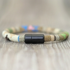 Pulseira Masculina Tecido Tramado na internet