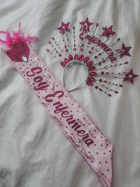 Combo banda+diadema piedritas - comprar online