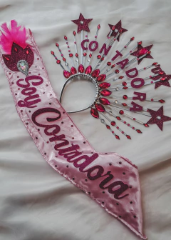 Combo banda+diadema piedritas - comprar online