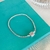 Pulseira para berloque fecho tambor cravejado 19cm prata 925