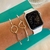 Pulseira bracelete aro fio quadrado e coração vazado prata 925 - comprar online