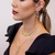 Piercing de pressão 3 fileiras cravejado banhado a ouro 18k - Karine Ramalho Joias