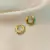 Brinco de argola abaulada lisa 1,5cm banhado a ouro 18k