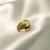 Anel 2 gotas cravejadas cristal banhado a ouro 18k