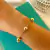 Pulseira correntinha esferas lisas 8mm banhado a ouro 18k - comprar online
