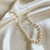 Choker fio pérolas banhada a Prata