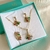 Conjunto Argola, Colar e Anel argola cravejado com zircônias coloridas penduradas banhado a ouro 18k