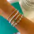 Pulseira riviera cristal entremeio gota turmalina banhado a prata - comprar online