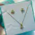 Conjunto Infantil Colar e Brincos Abelhinha uma zircônia banhado a ouro 18k - comprar online