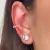 Piercing de pressão argola torcida e ponto de luz prata 925 - loja online