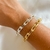 Pulseira elos arredondados com mini esferas banhada a ouro 18k - comprar online