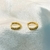 Brinco de argola 1 fileira cravejda 1,4cm banhado a ouro 18k - comprar online