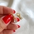 Brinco de argola click cravejada cristal pingente gota cristal banhado a ouro 18k - comprar online