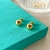 Brinco esfera lisa 10mm banhado a Ouro 18k