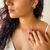 Conjunto Brinco Ear Cuff e Anel fileiras com mini zircônias rosas e coloridas banhado a ouro 18k - comprar online