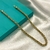 Colar malha pipoca 37cm banhado a ouro 18k