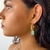 Conjunto Colar, Brincos, Bracelete e Anel retangular turmalina com flores e borboleta banhado a ouro 18k - Karine Ramalho Joias