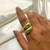 Anel 2 gotas lisas banhado a ouro 18k