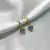 Brinco de argola pingente ponto de luz coração 8x8mm banhado a ouro 18k - comprar online
