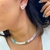 Choker aro liso reto banhada a prata na internet