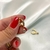 Brinco de argola click cravejada cristal pingente ponto de luz 6mm banhado a ouro 18k - comprar online