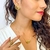 Conjunto Colar e Brincos Pingente meio círculo vazado banhado a Ouro 18k - comprar online