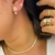 Brinco Flor Cravejada com gota cristal banhado a ouro 18k - comprar online