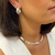 Choker aro liso reto banhada a prata